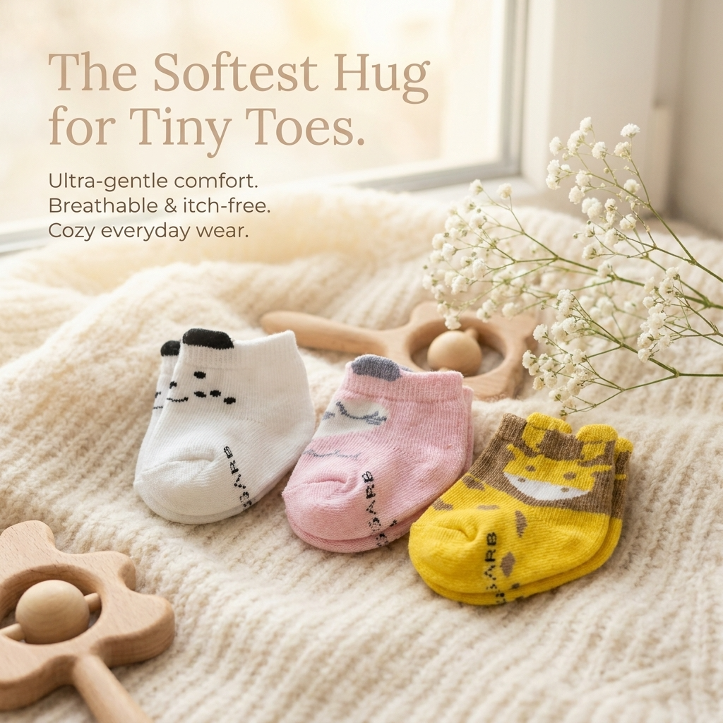 Soft Baby Socks Combo Set for Newborn gifts, Boy & Girl