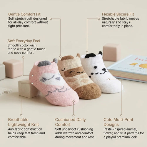 Soft Baby Socks Combo Set for Newborn gifts, Boy & Girl