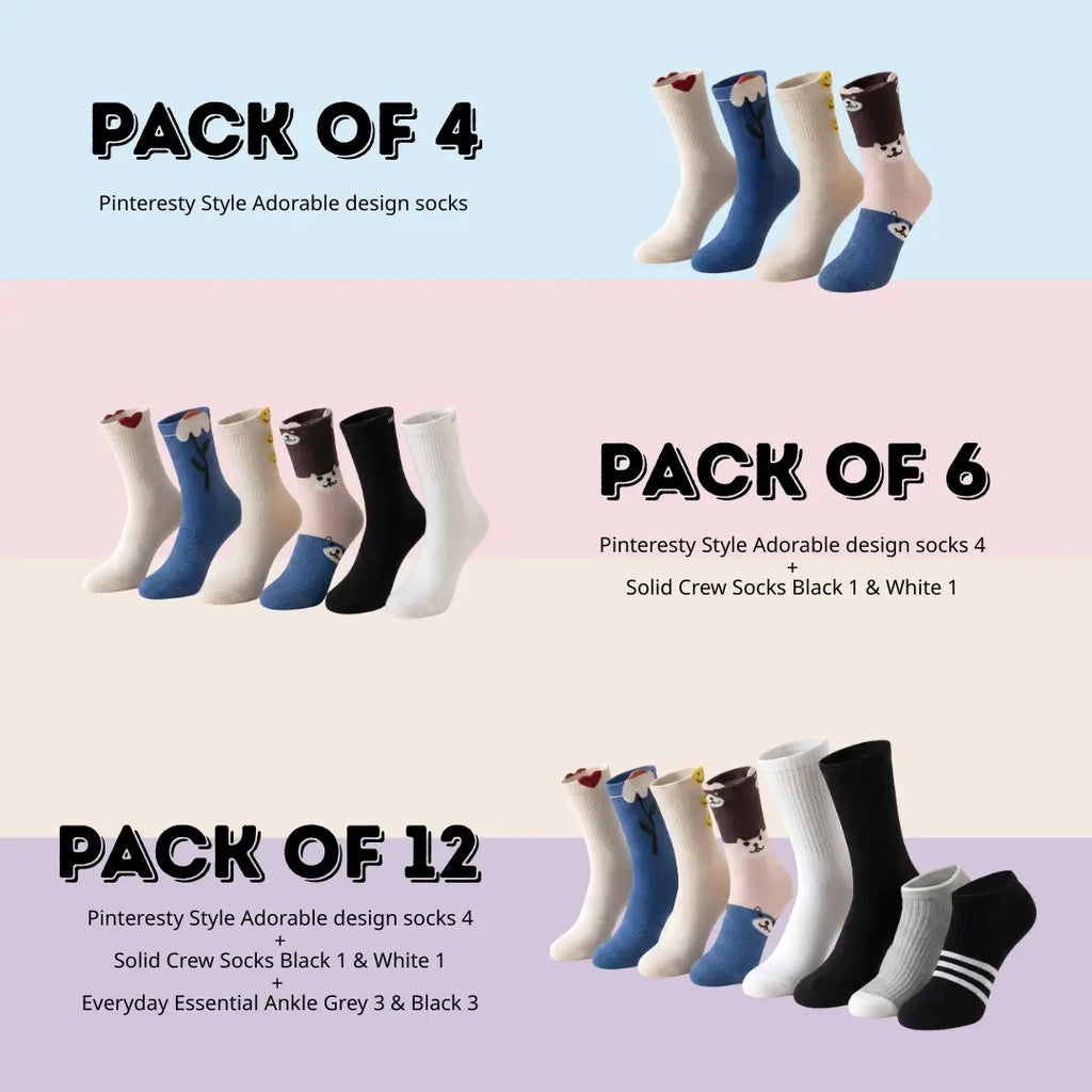 Pinteresty Women Socks - Soft and Breathable