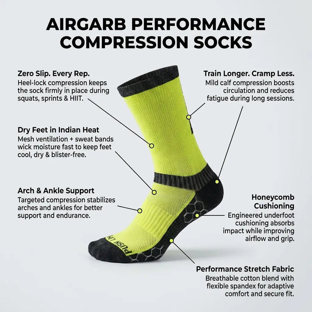 Pro+ PowerFit Athlete-Grade Performance Compression Sports Socks